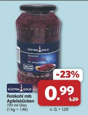 Rotkohl mit Apfelstücken