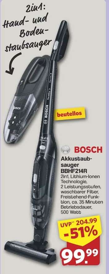 BOSCH Akkustaubsauger BBH2F14R