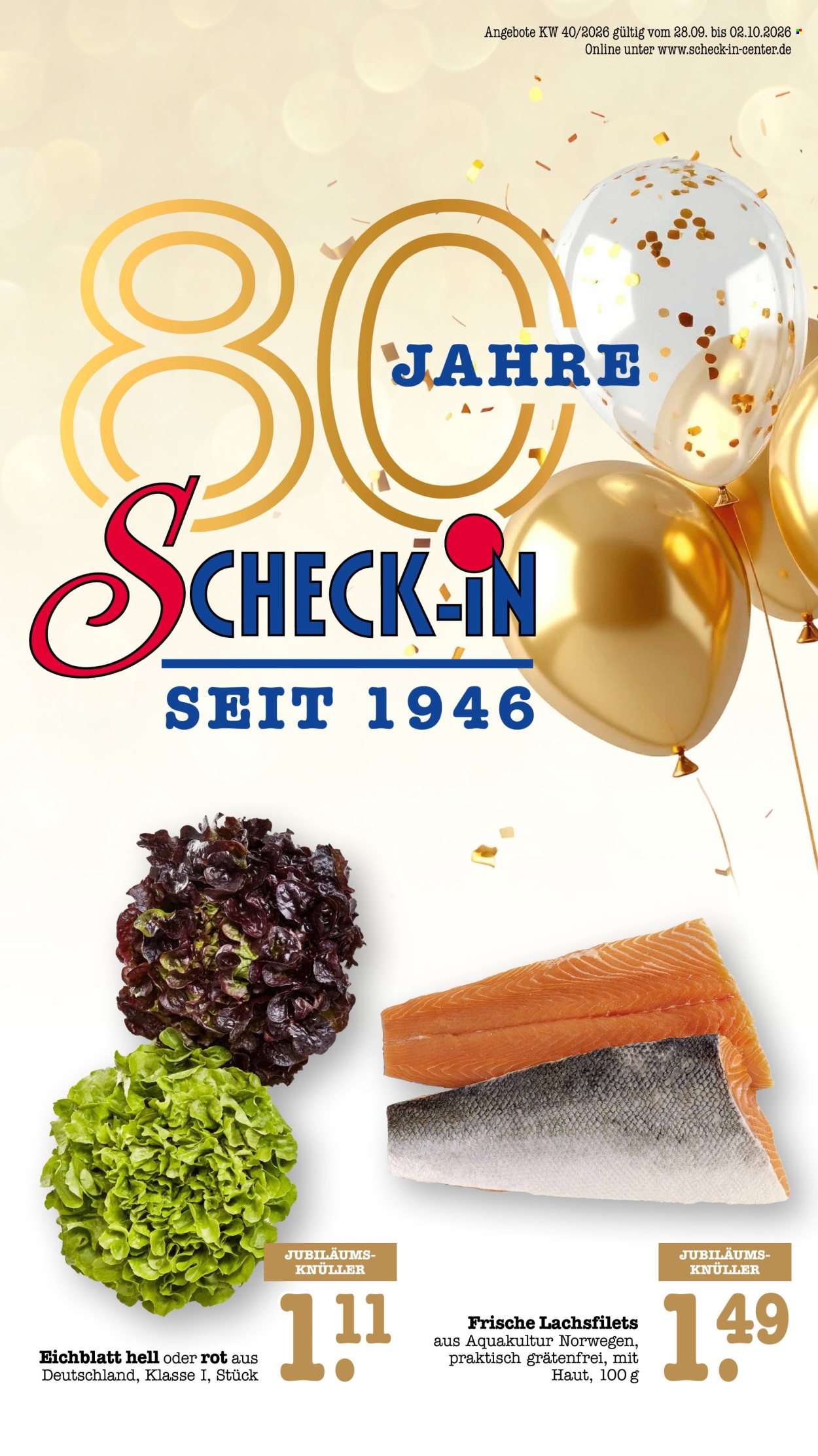 Scheck-in Prospekte  - 28.09.2026 - 2.10.2026. Seite 1