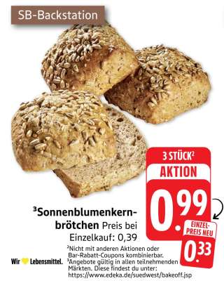Sonnenblumenkernbrötchen