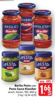 Barilla Pesto oder Pasta Sauce Klassiker