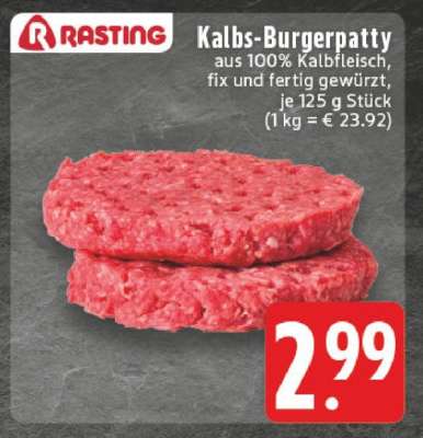 Kalbs-Burgerpatty