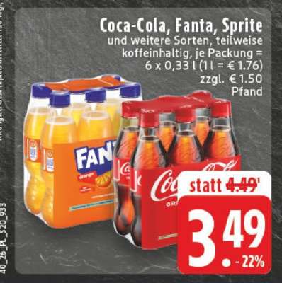 Coca­Cola/ Fanta/ Sprite/