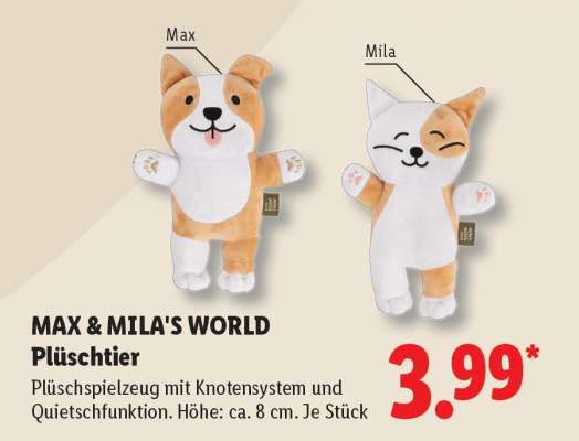 MAX & MILA'S WORLD Plüschtier