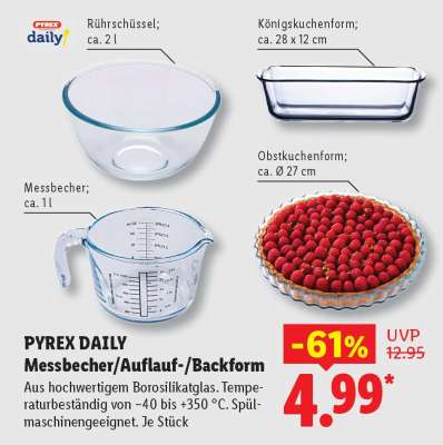 PYREX DAILY Messbecher/Auflauf-/Backform