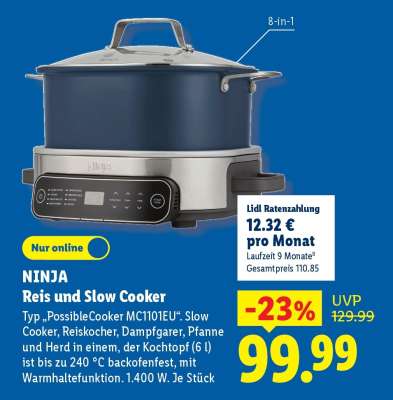 NINJA Reis und Slow Cooker