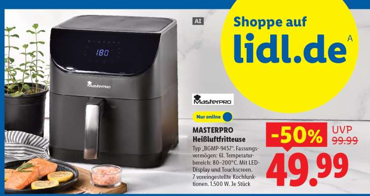 MasterPRO Heißluftfritteuse