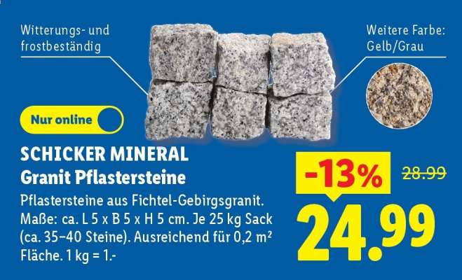SCHICKER MINERAL Granit Pflastersteine