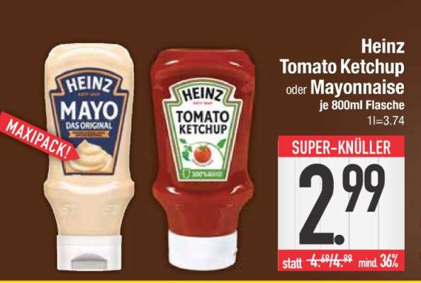Heinz Tomato Ketchup oder Mayonnaise