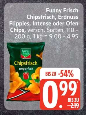 Funny Frisch Chipsfrisch, Erdnuss Flippies, Intense oder Ofen Chips
