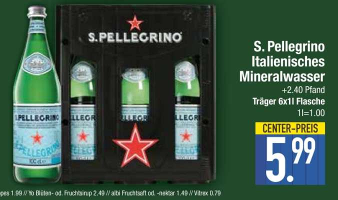 S. Pellegrino Italienisches Mineralwasser
