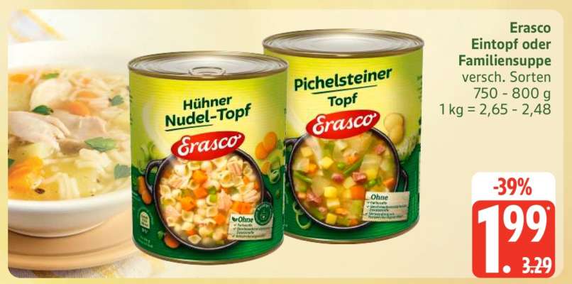 Erasco Eintopf oder Familiensuppe