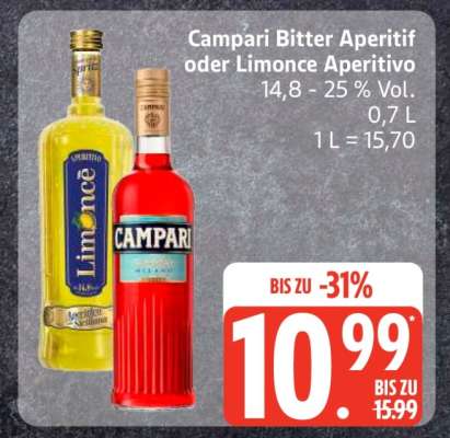 Campari Bitter Aperitif oder Limonce Aperitivo