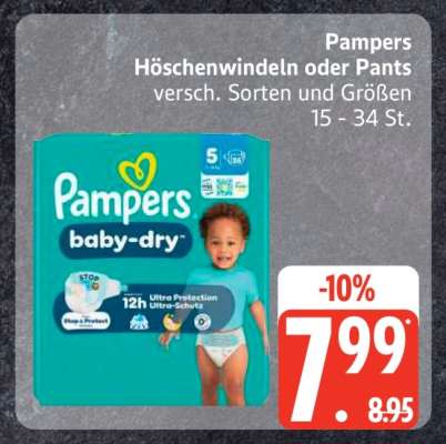 Pampers Höschenwindeln oder Pants