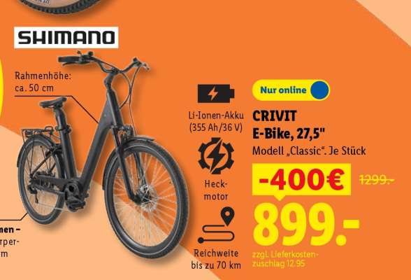 CRIVIT E-Bike, 27,5"