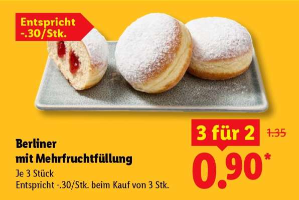 Berliner mit Mehrfruchtfüllung