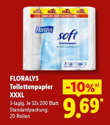 Floralys Toilettenpapier XXXL