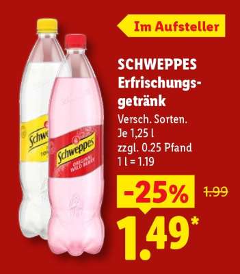 SCHWEPPES Erfrischungsgetränk