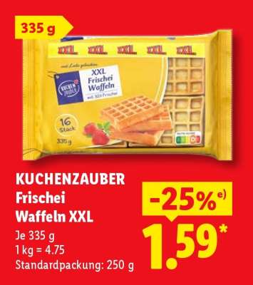 Kuchenzauber Frischei Waffeln XXL