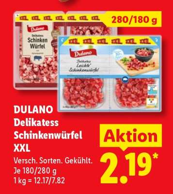 Dulano Delikatess Schinkenwürfel XXL