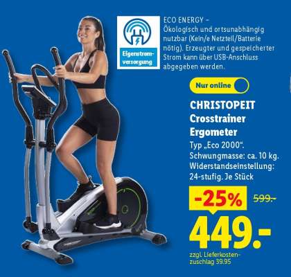 CHRISTOPEIT Crosstrainer Ergometer