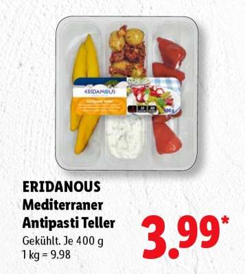 Eridanous Mediterraner Antipasti Teller