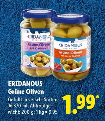 Eridanous Grüne Oliven