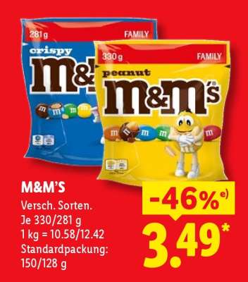 M&M’s*