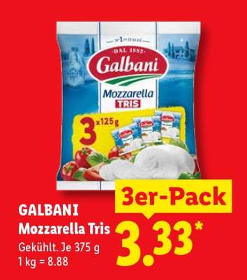 Galbani Mozzarella Tris