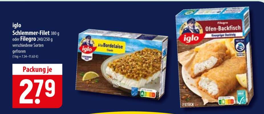 Iglo Schlemmer-Filet oder Filegro