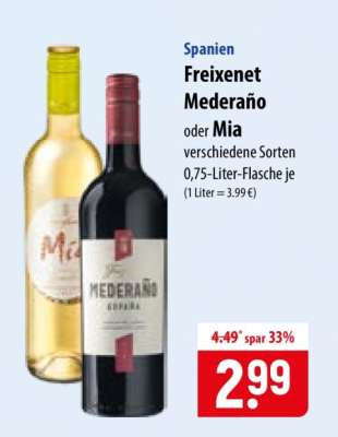 FREIXENET Mederaño oder Mia
