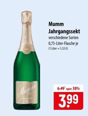 Mumm Jahrgangssekt