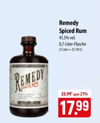 Remedy Spiced Rum