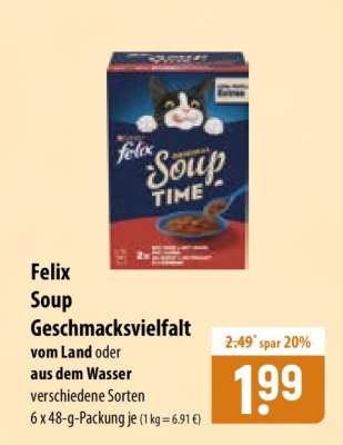 Felix Soup Geschmacksvielfalt