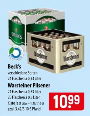 Beck’s / Warsteiner Pilsener