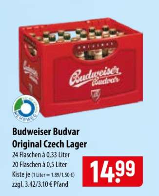 Budweiser Budvar Original Czech Lager