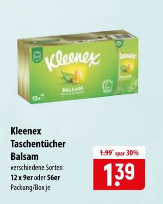 Kleenex Taschentücher Balsam