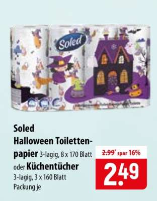 Soled Halloween Toilettenpapier oder Küchentücher