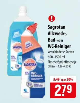 Sagrotan Allzweck-, Bad- oder WC-Reiniger