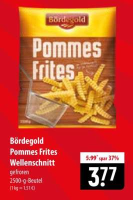 Bördegold Pommes Frites Wellenschnitt