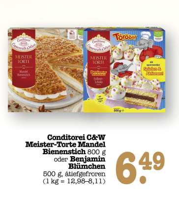 Conditorei C&W Meister-Torte Mandel-Bienenstich