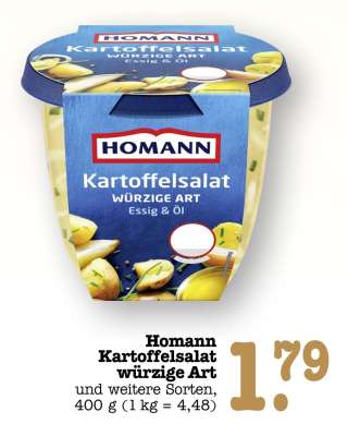 Homann Kartoffelsalat würzige Art