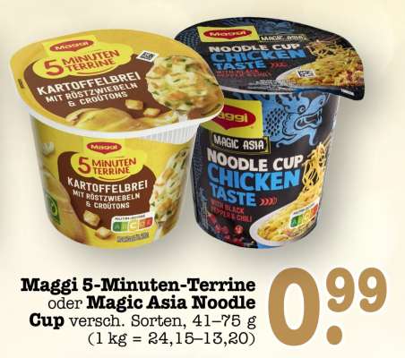 Maggi 5-Minuten-Terrine oder Magic Asia Noodle Cup