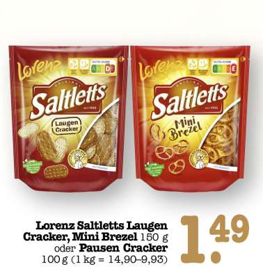 Lorenz Saltletts Laugen Cracker, Mini Brezel