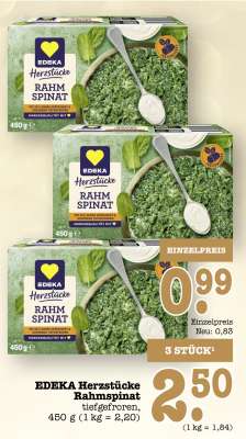 EDEKA Herzstücke Rahmspinat