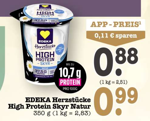 EDEKA Herzstücke High Protein Skyr Natur