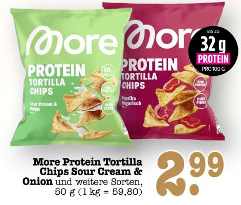 More Protein Tortilla Chips Sour Cream & Onion