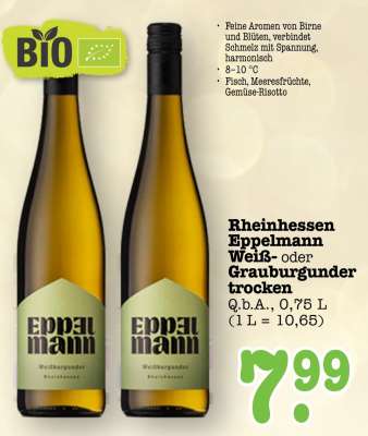 Rheinhessen Eppelmann Weiß- oder Grauburgunder trocken