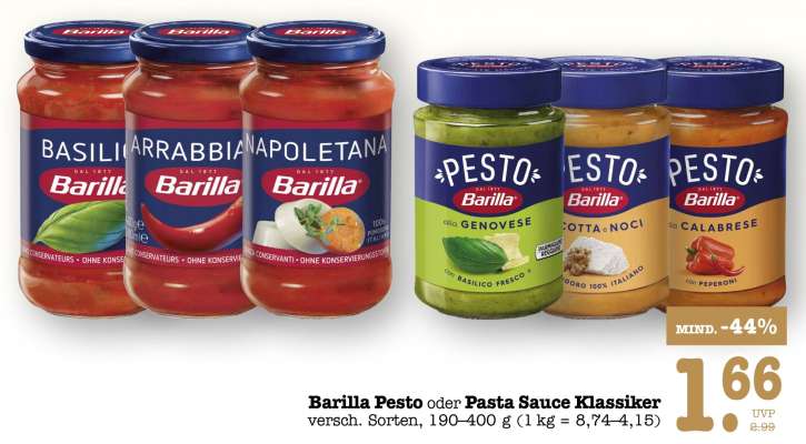 Barilla Pesto oder Pasta Sauce Klassiker