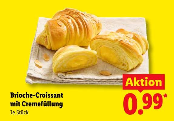 Brioche-Croissant mit Cremefüllung